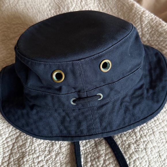The Tilley Hat Navy  Bucket Hat with Chin Strap - Picture 4 of 7